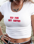 De4d P3dos Don't Reoffend™ Embroidered Baby Tee
