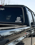 De4d P3dos Don't Reoffend™ - Window Sticker
