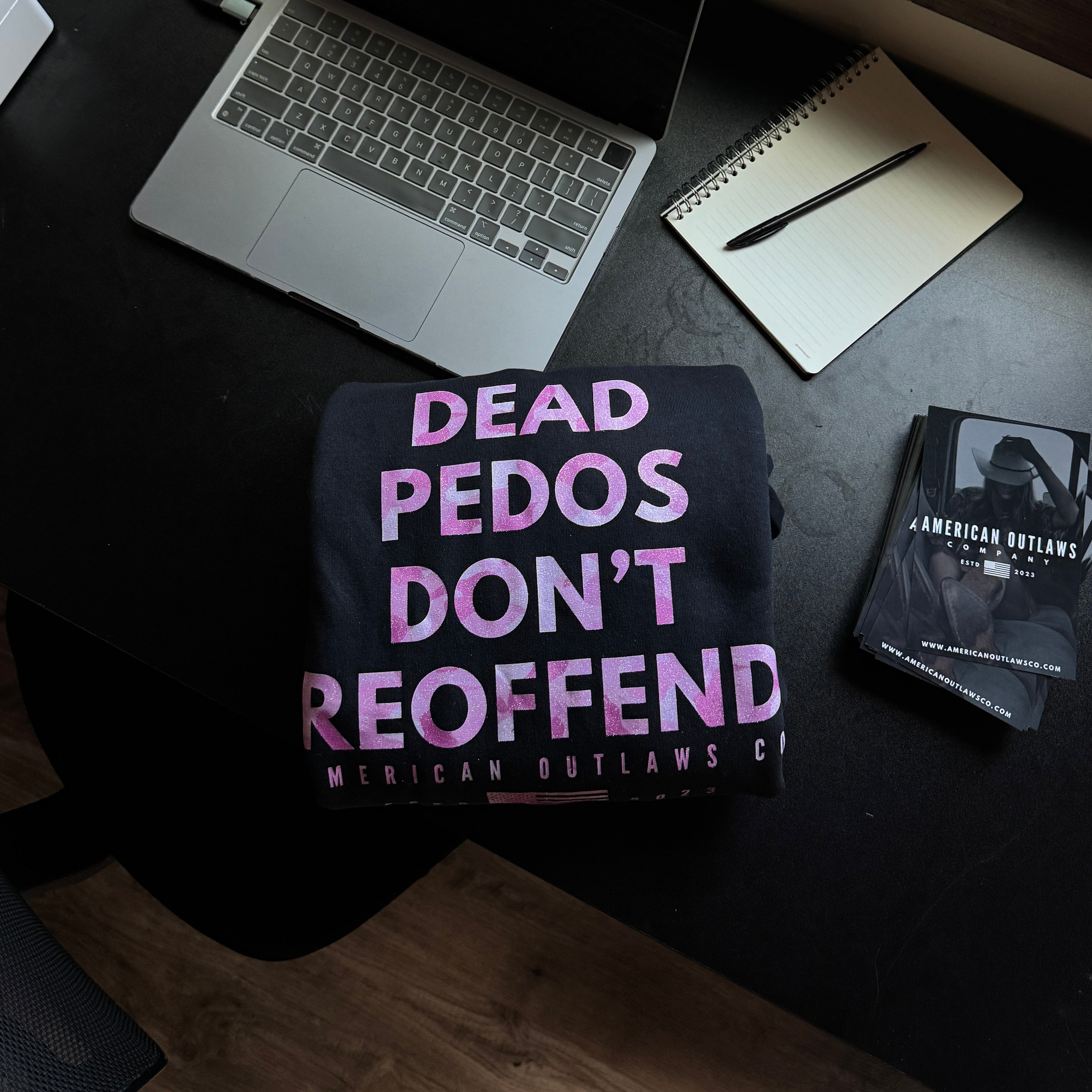 PRE-ORDER | De4d P3dos Don’t Reoffend Pink Sparkly Camo Hoodie