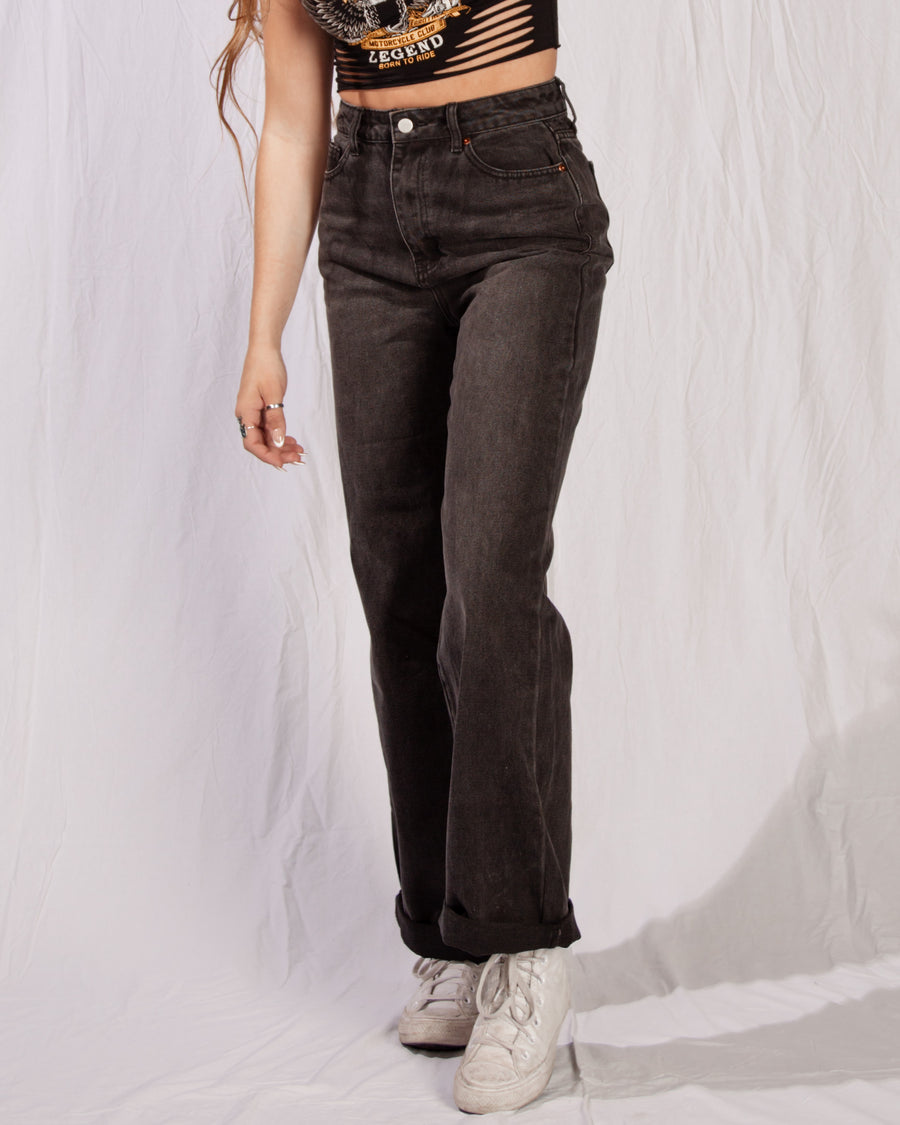 Black Straight Leg Jeans