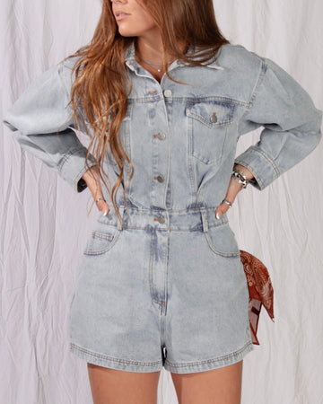 The Maverick Denim Romper