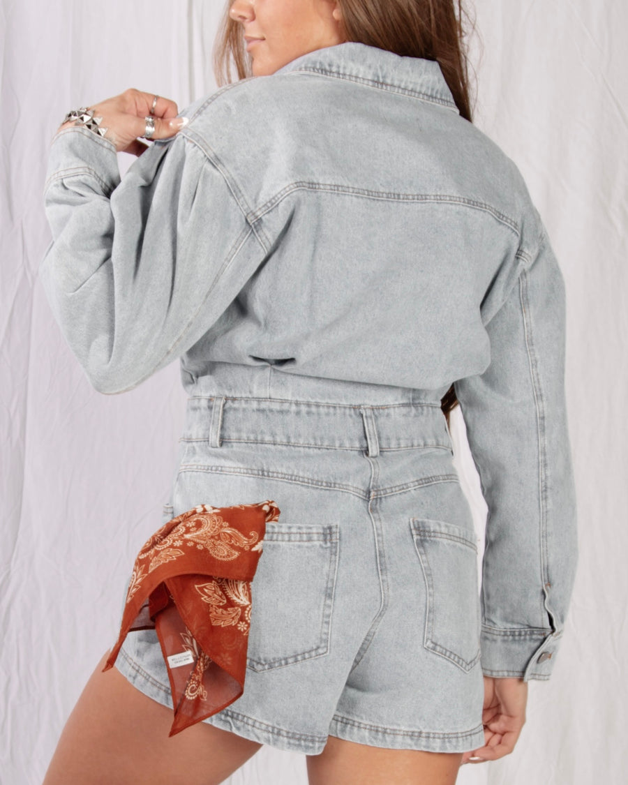 The Maverick Denim Romper