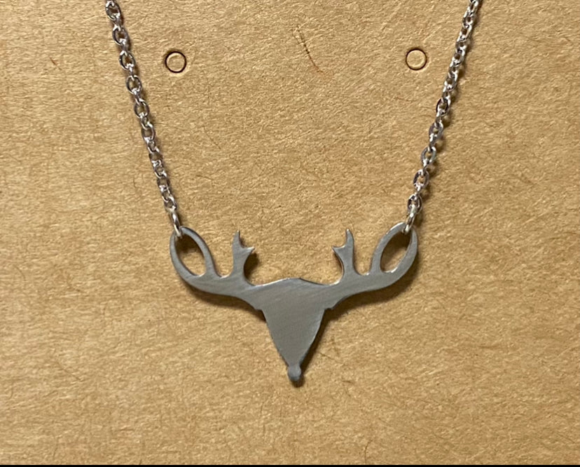 Deer Head Charm Necklace